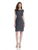 Vestido de renda Ruffle-Front de Adrianna Papell